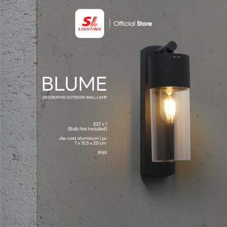 ไฟผนังภายนอก SL LIGHTING B01 E27 สีดำ_5