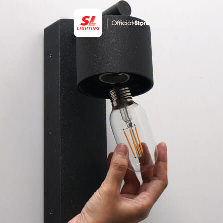 ไฟผนังภายนอก SL LIGHTING B01 E27 สีดำ_3