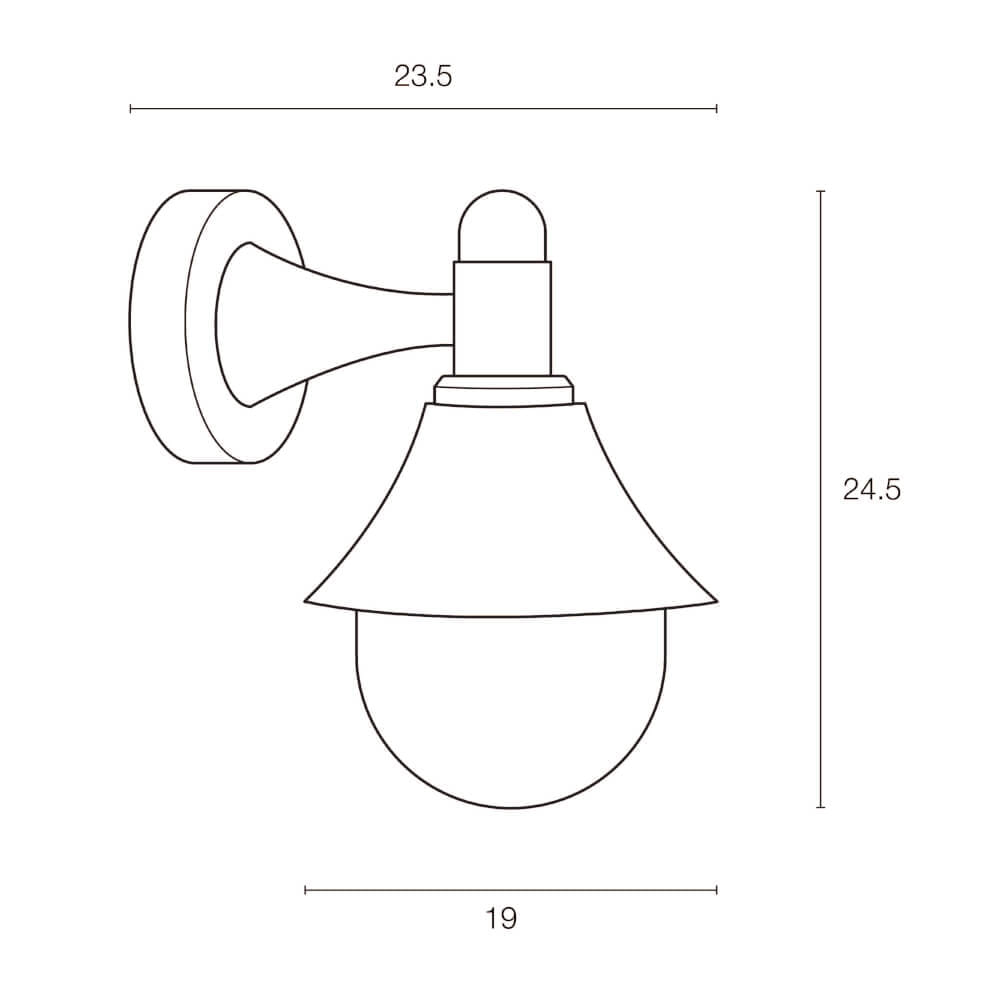 ไฟผนังภายนอก SL LIGHTING OUT-17 E27 สีดำ