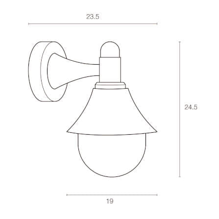 ไฟผนังภายนอก SL LIGHTING OUT-17 E27 สีดำ_2