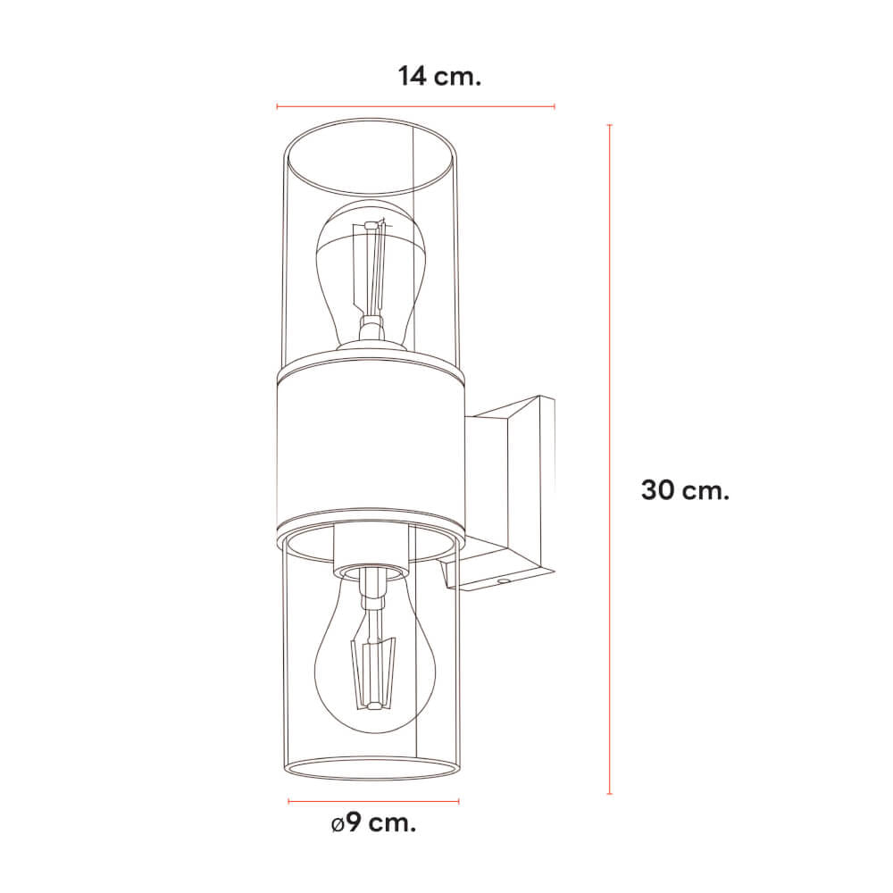 ไฟผนังภายนอก SL LIGHTING PLATRA E27 สีดำ