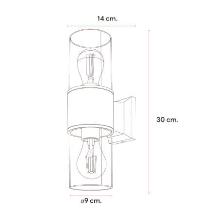 ไฟผนังภายนอก SL LIGHTING PLATRA E27 สีดำ_5