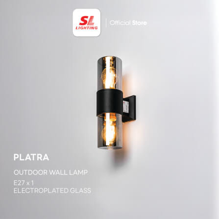 ไฟผนังภายนอก SL LIGHTING PLATRA E27 สีดำ_6