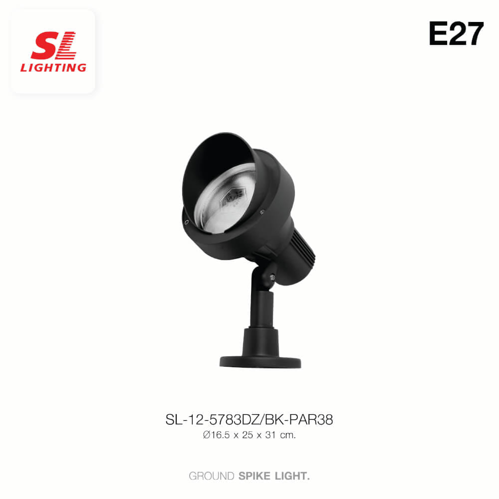 ไฟส่องต้นไม้ SL LIGHTING 5783DZ PAR38 E27 สีดำ