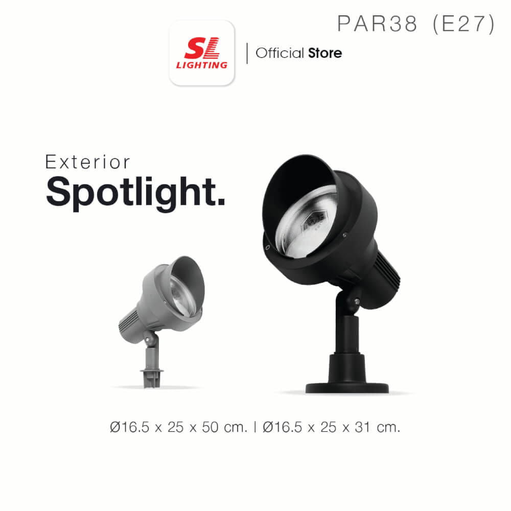 ไฟส่องต้นไม้ SL LIGHTING 5783DZ PAR38 E27 สีดำ