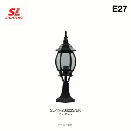 ไฟหัวเสา SL LIGHTING 20623S E27 สีดำ_1