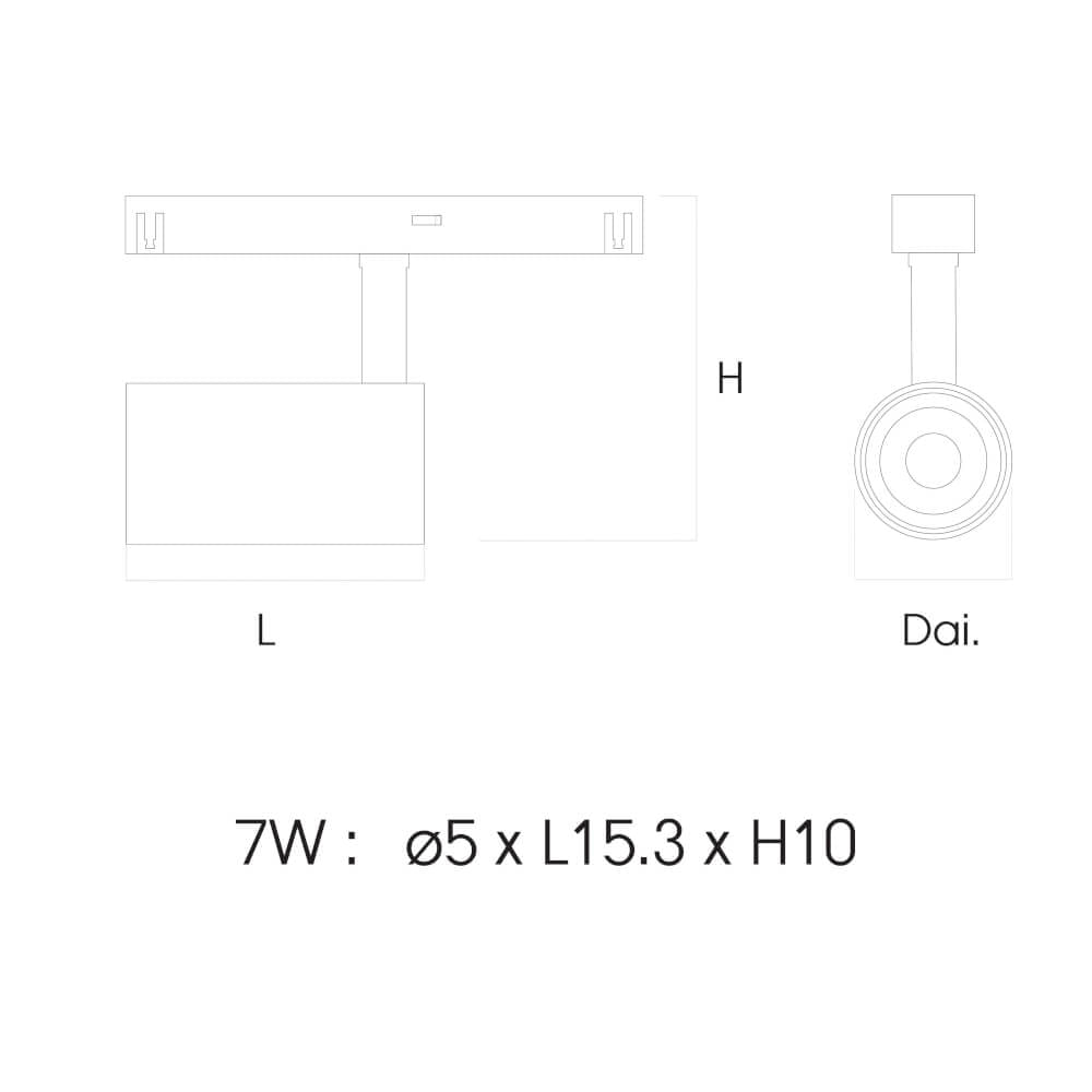 แทรคไลท์ LED SL LIGHTING MT 20มม. 7 วัตต์ 48 โวลต์ WARM WHITE สีดำ_2
