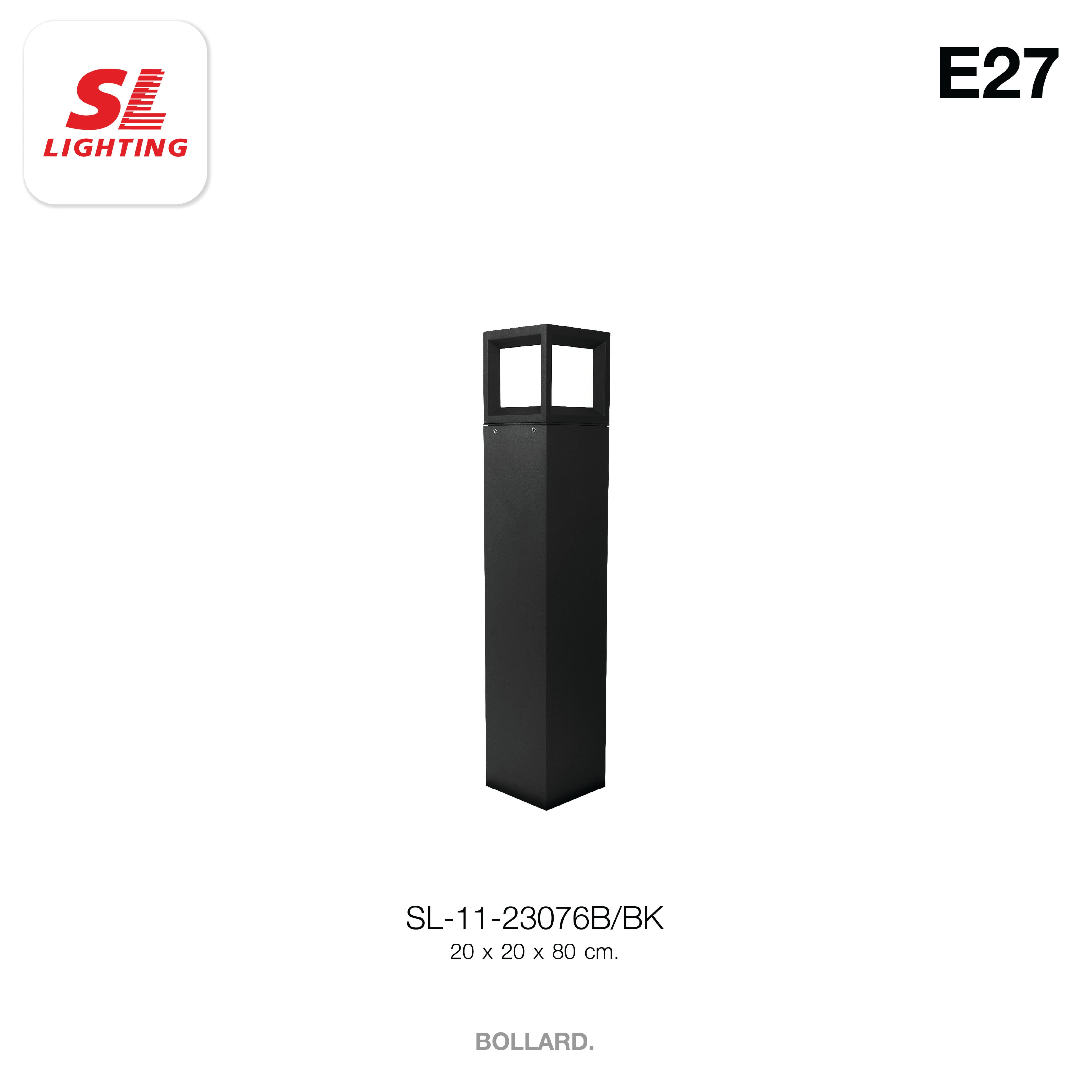 ไฟทางเดิน SL LIGHTING 23076B E27 80 ซม. สีดำ_2