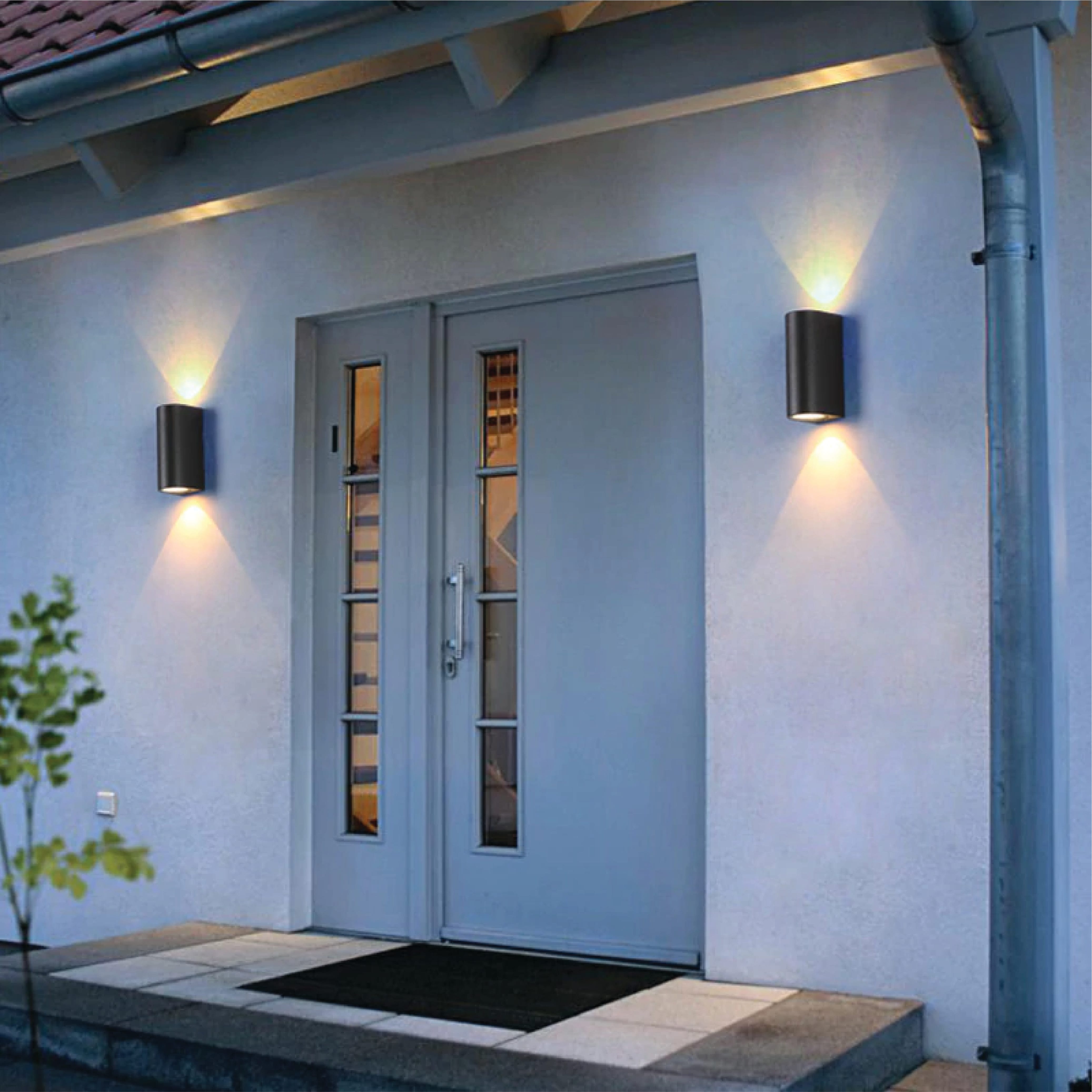 ไฟผนังภายนอก SL LIGHTING 2328 GU10 สีดำ แบบ 2 ทาง