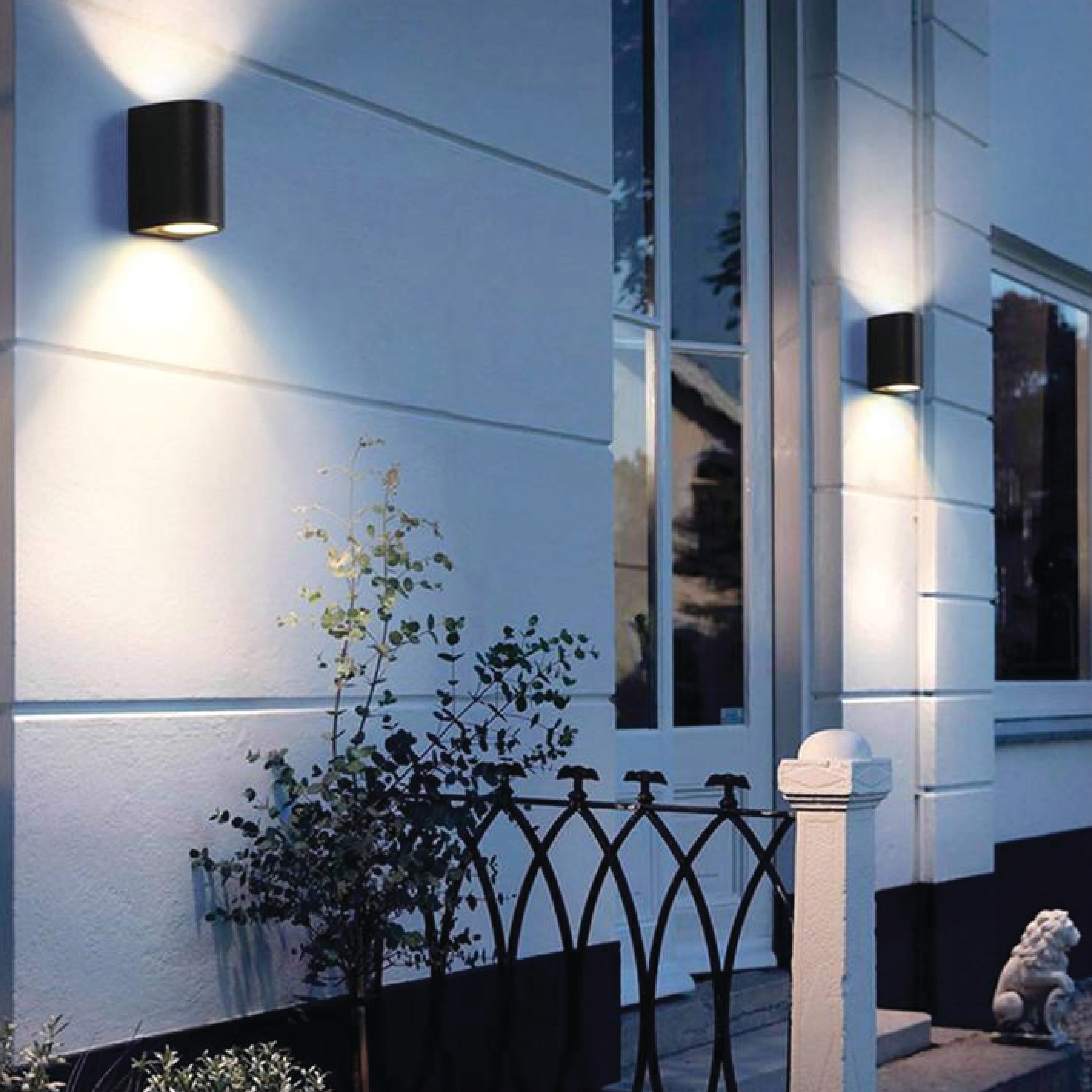 ไฟผนังภายนอก SL LIGHTING 2328 GU10 สีดำ แบบ 2 ทาง