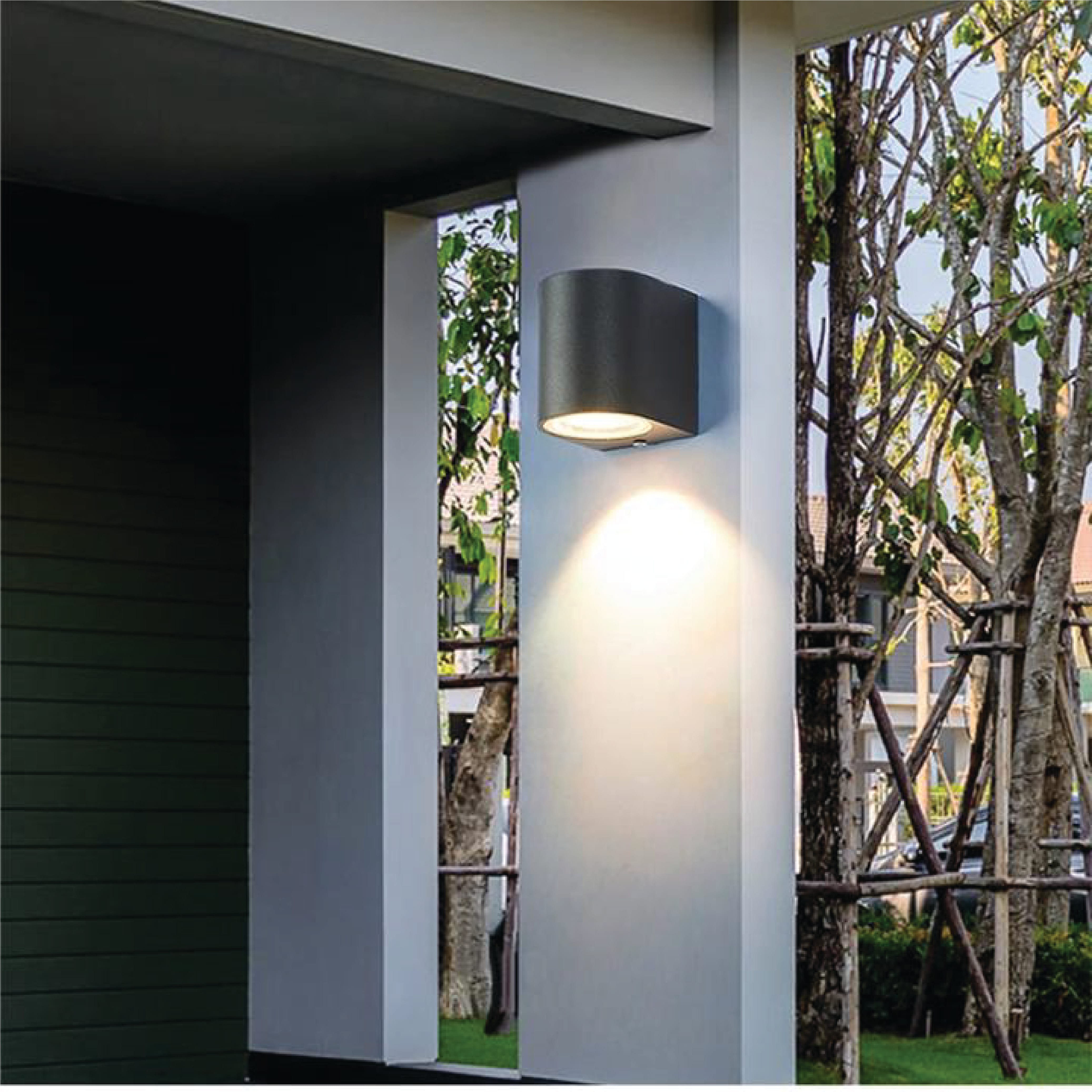 ไฟผนังภายนอก SL LIGHTING 2328 GU10 สีดำ แบบ 1 ทาง
