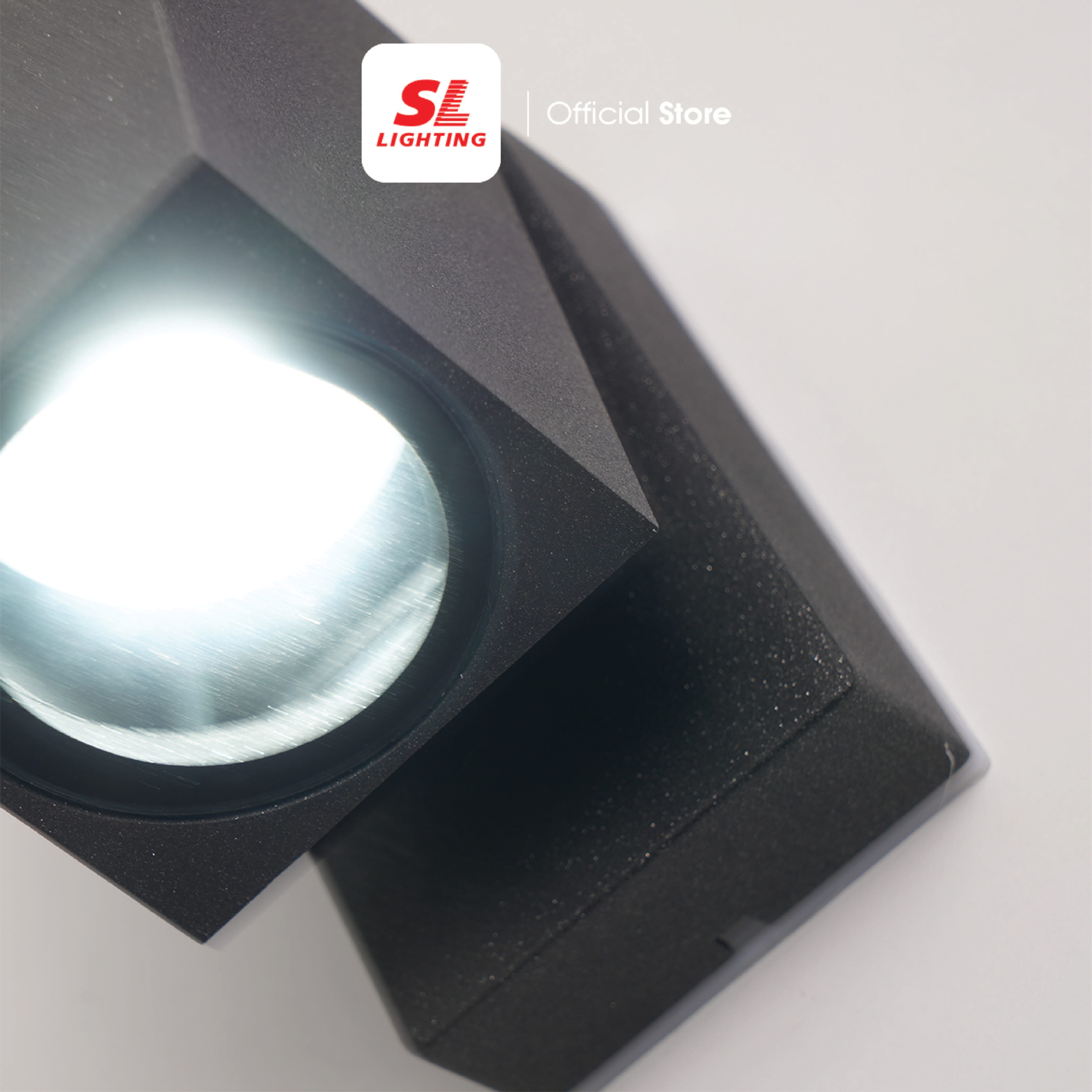 ไฟผนังภายนอก SL LIGHTING 2328 GU10 สี่เหลี่ยม สีดำ