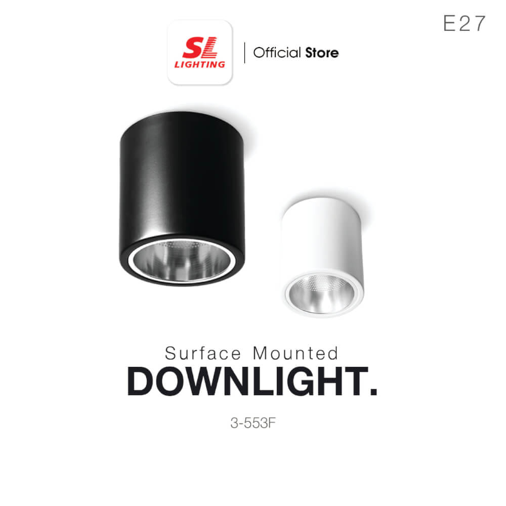 ดาวน์ไลท์ SL LIGHTING 553F กลม E27 สีดำ