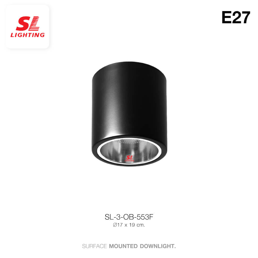ดาวน์ไลท์ SL LIGHTING 553F กลม E27 สีดำ