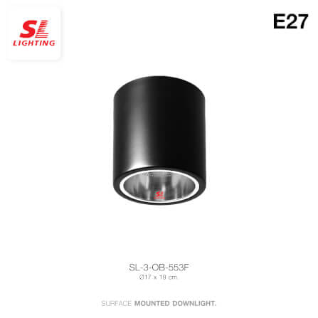 ดาวน์ไลท์ SL LIGHTING 553F กลม E27 สีดำ_1