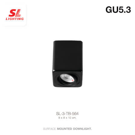 ดาวน์ไลท์ SL LIGHTING 564 สี่เหลี่ยม GU5.3 สีดำ_2