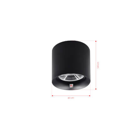 ดาวน์ไลท์ LED SL LIGHTING CYLIN กลม 3 วัตต์ WARM WHITE สีดำ 1 หัว_5