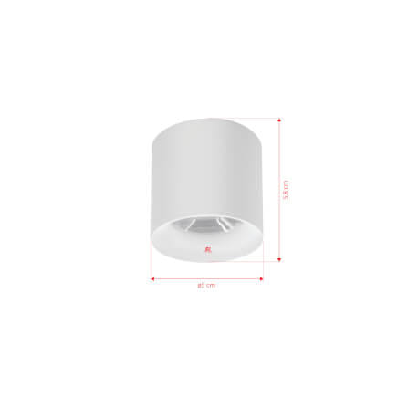 ดาวน์ไลท์ LED SL LIGHTING CYLIN กลม 3 วัตต์ WARM WHITE สีขาว 1 หัว_5