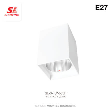 ดาวน์ไลท์ SL LIGHTING 553F สี่เหลี่ยม E27 สีขาว_3