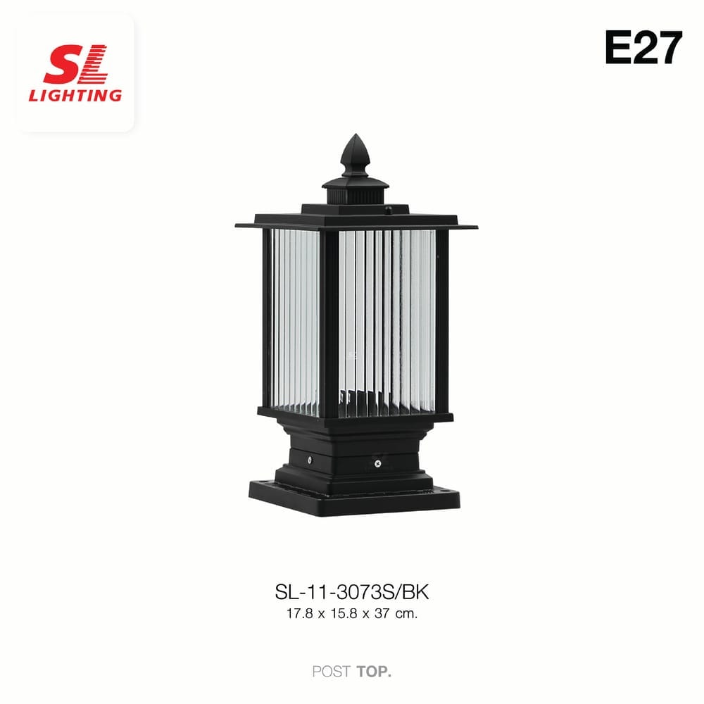 ไฟหัวเสา SL LIGHTING 3073S E27 สีดำ