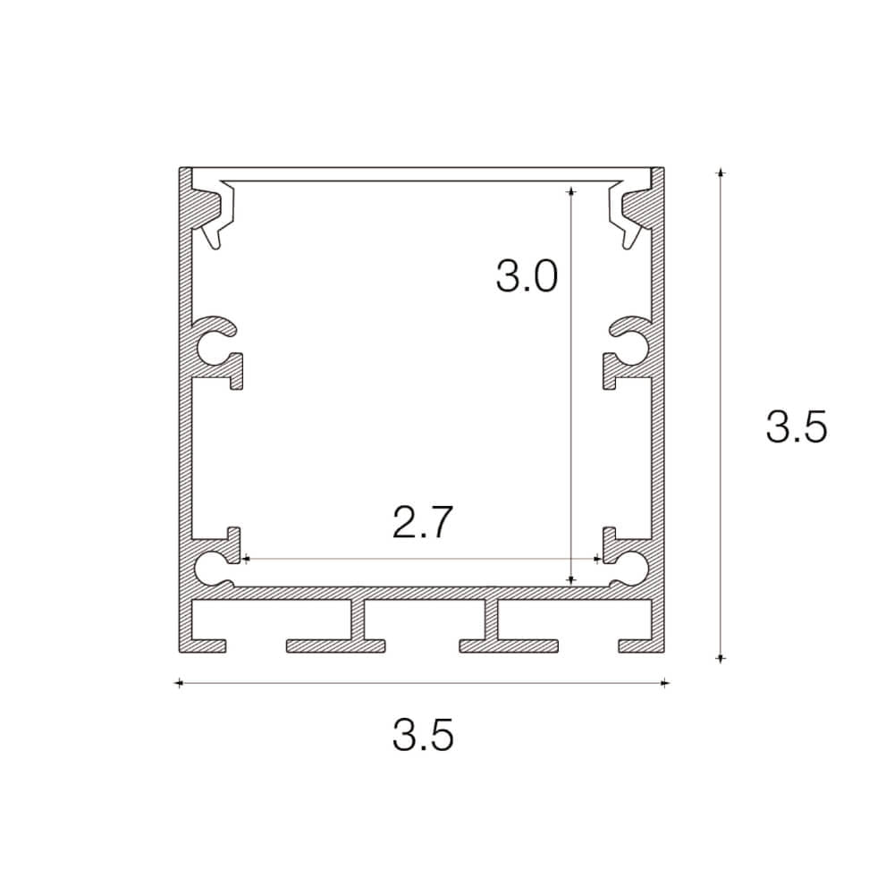 รางไฟเส้นอะลูมิเนียม SL LIGHTING 3535 2 เมตร สีเทา (แบบติดลอยหนา)