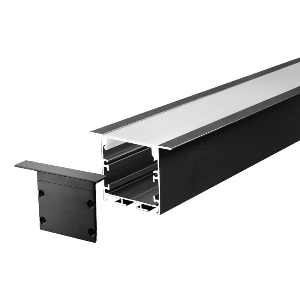 รางไฟเส้นอะลูมิเนียม SL LIGHTING 3535F 2 เมตร สีดำ (แบบฝัง)_0