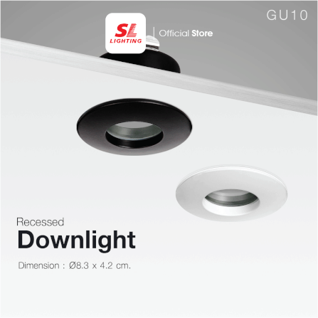 ดาวน์ไลท์ SL LIGHTING 420 ทรงกลม สีดำ_1