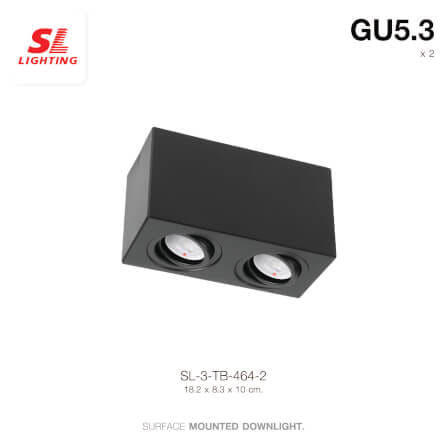 ดาวน์ไลท์ SL LIGHTING 564 สี่เหลี่ยม GU5.3 สีดำ_1