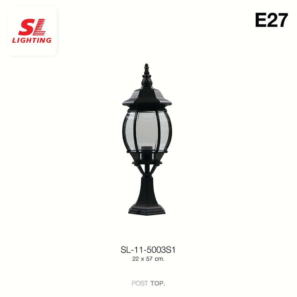 ไฟหัวเสา SL LIGHTING 5003S1 E27 สีดำ