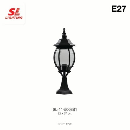 ไฟหัวเสา SL LIGHTING 5003S1 E27 สีดำ_3