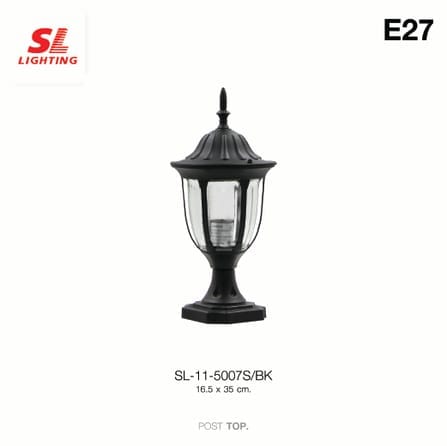 ไฟหัวเสา SL LIGHTING 5007S E27 สีดำ_3