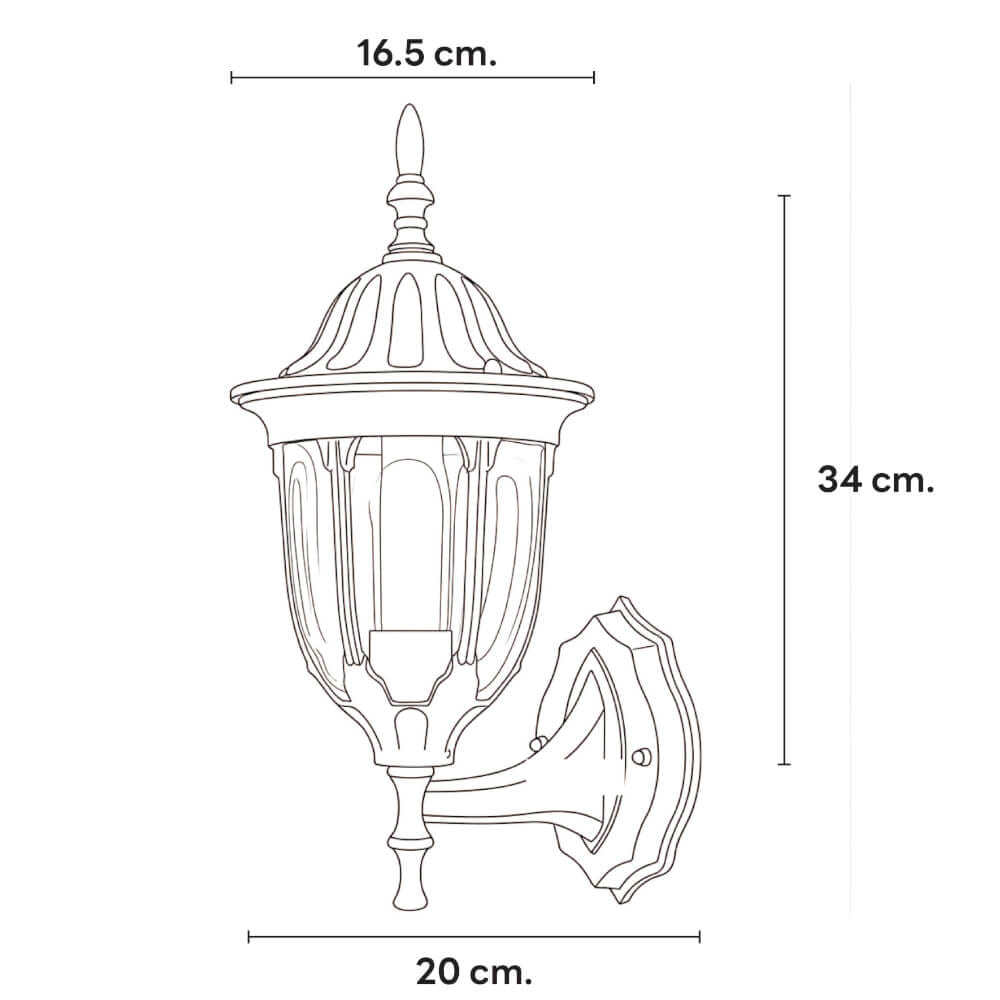ไฟผนังภายนอก SL LIGHTING 5007W E27 สีดำ