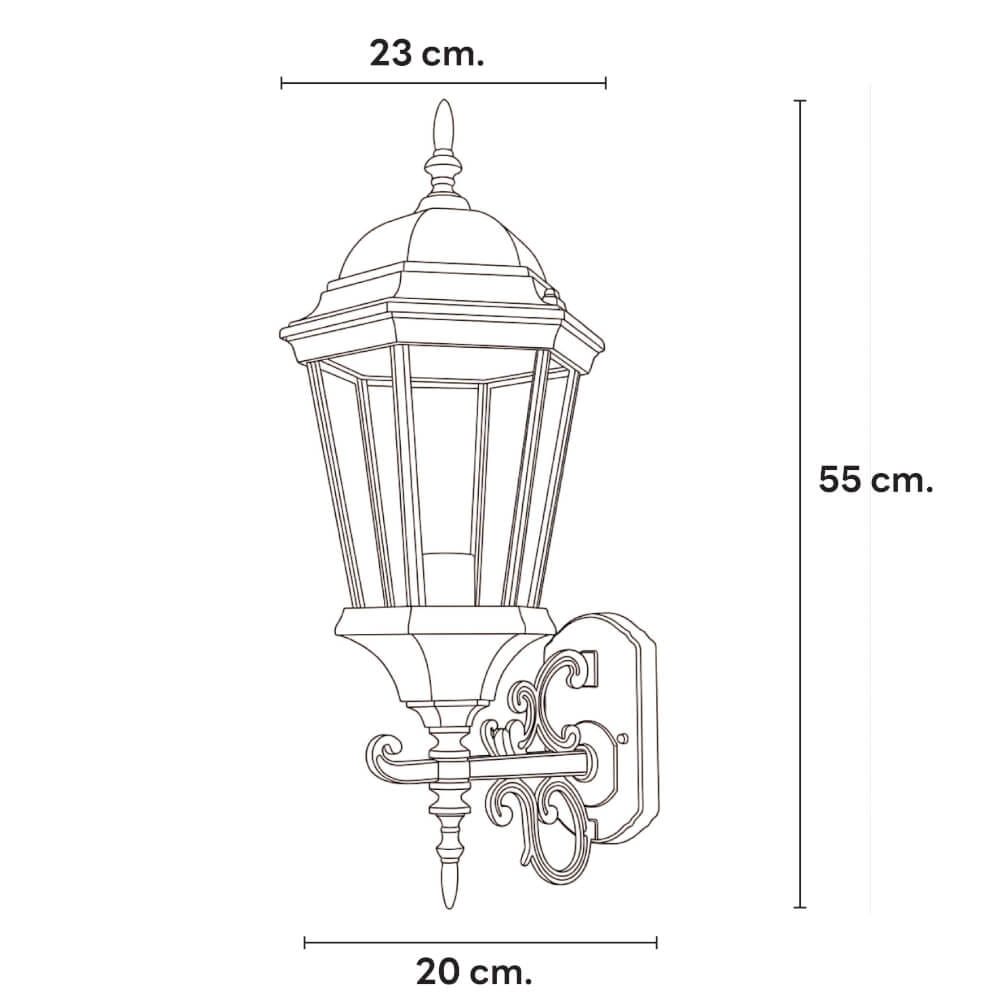ไฟผนังภายนอก SL LIGHTING 5020WC E27 สีดำ