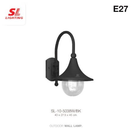 ไฟผนังภายนอก SL LIGHTING 5038W E27 สีดำ_1