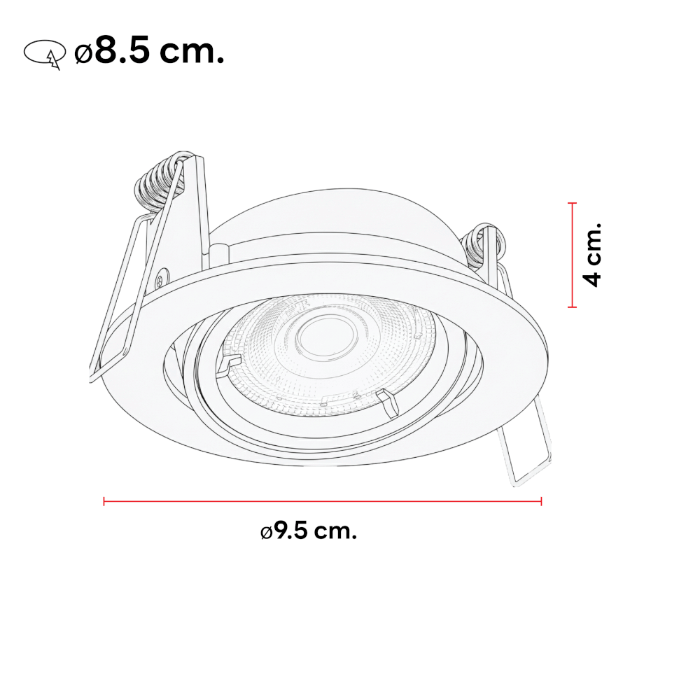 ดาวน์ไลท์ SL LIGHTING 504 ทรงกลม สีขาว