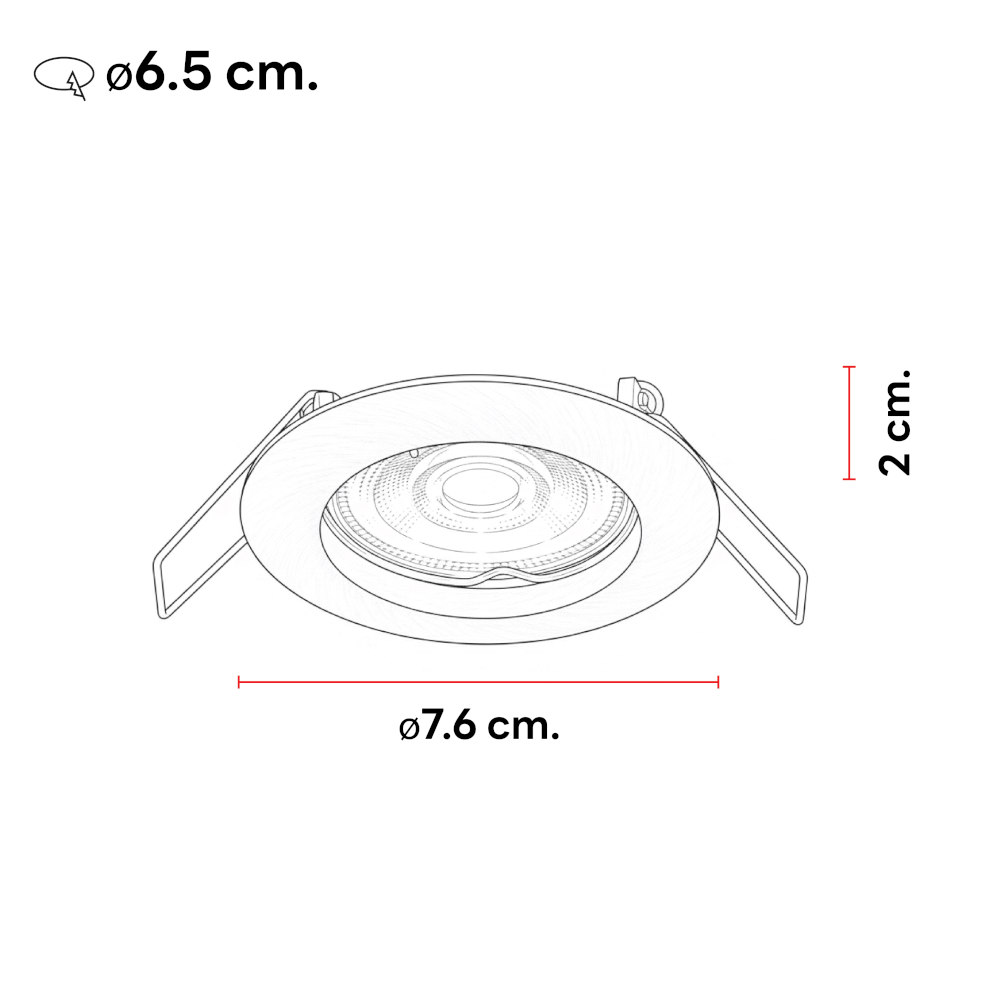 ดาวน์ไลท์ SL LIGHTING 505 ทรงกลม สีขาว