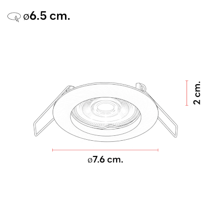 ดาวน์ไลท์ SL LIGHTING 505 ทรงกลม สีขาว_2