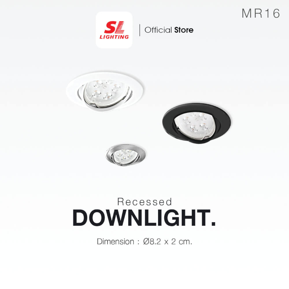 ดาวน์ไลท์ SL LIGHTING 513 ทรงกลม สีเงิน