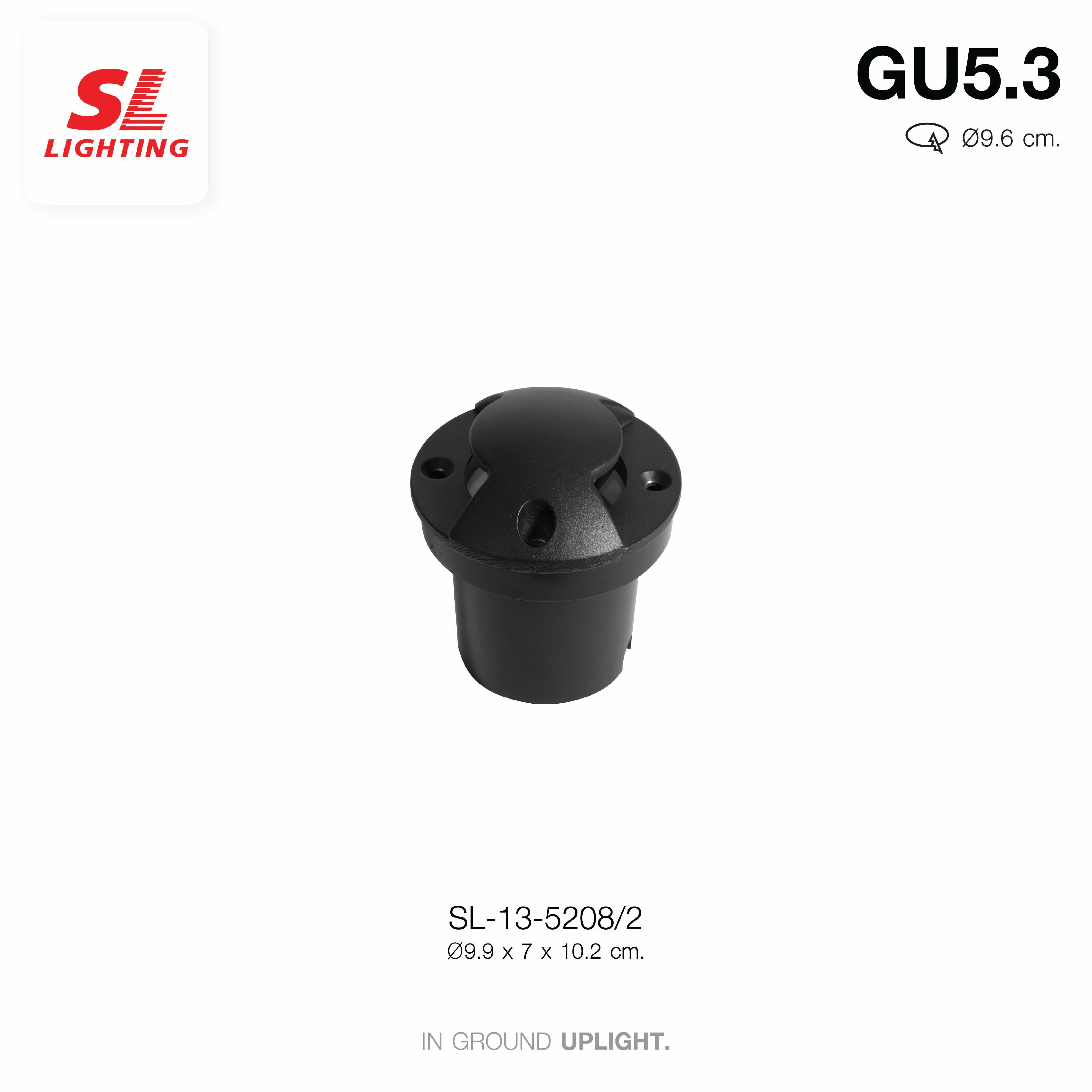 ไฟฝังพื้น SL LIGHTING 5208 MR16 GU5.3 ส่อง2ทาง สีดำ