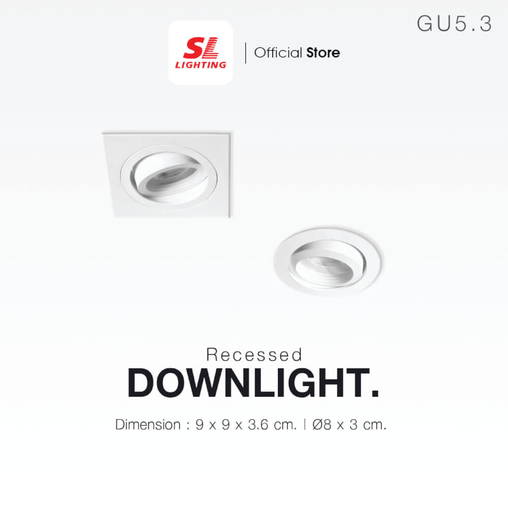 ดาวน์ไลท์ SL LIGHTING 529 ทรงกลม สีขาว