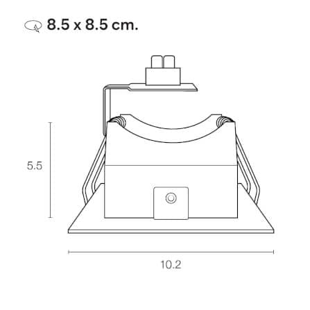 ดาวน์ไลท์ SL LIGHTING 531 ทรงสี่เหลี่ยม สีดำ_2