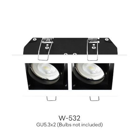ดาวน์ไลท์ SL LIGHTING 532 ทรงสี่เหลี่ยม สีขาว_1