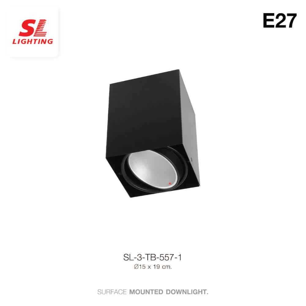 ดาวน์ไลท์ SL LIGHTING 557-1 กลม E27 สีดำ