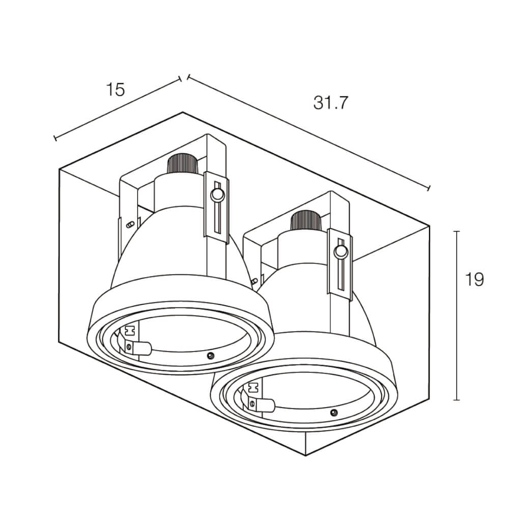 ดาวน์ไลท์ SL LIGHTING 557-2 สี่เหลี่ยม E27 สีขาว