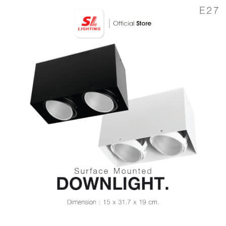 ดาวน์ไลท์ SL LIGHTING 557-2 สี่เหลี่ยม E27 สีขาว_3