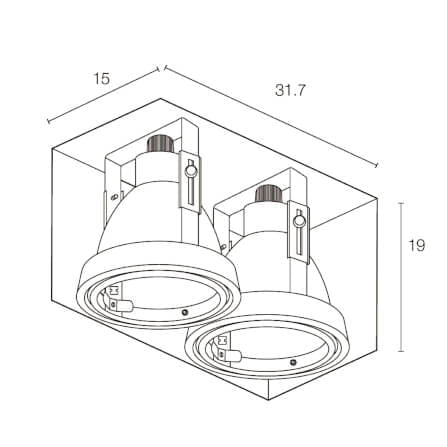 ดาวน์ไลท์ SL LIGHTING 557-2 สี่เหลี่ยม E27 สีขาว_2