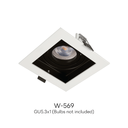 ดาวน์ไลท์ SL LIGHTING 569 สีขาว สี่เหลี่ยม_1