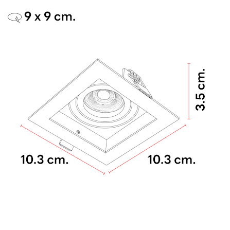 ดาวน์ไลท์ SL LIGHTING 569 สีขาว สี่เหลี่ยม_2