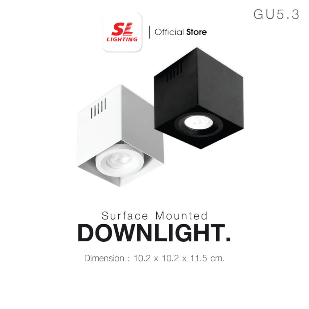 ดาวน์ไลท์ SL LIGHTING 570-1 สี่เหลี่ยม GU5.3 สีดำ