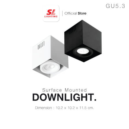 ดาวน์ไลท์ SL LIGHTING 570-1 สี่เหลี่ยม GU5.3 สีดำ_1